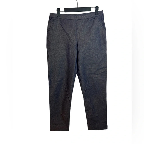 Hue Blue & Gold Pull On Ankle Pants - Picture 1 of 6